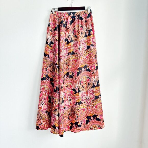 Vintage Paisley Colourful A Line Maxi Skirt S - Picture 3 of 5